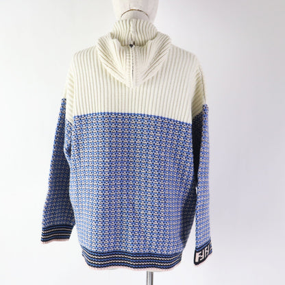 フェンディ ウール カシミア FF ロゴ ニット フーディ