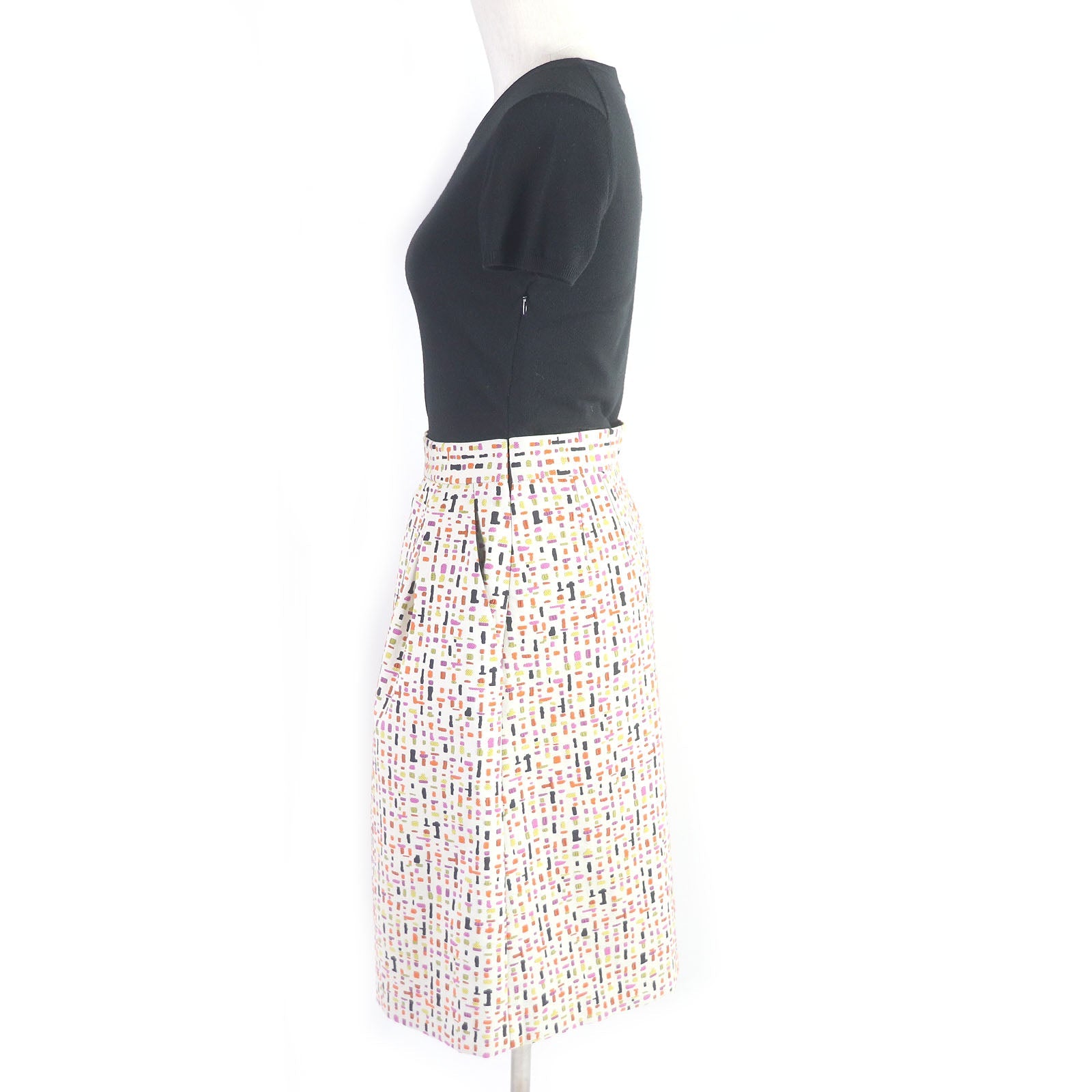 PAULE KA ニット ジャカード 半袖 ドレス