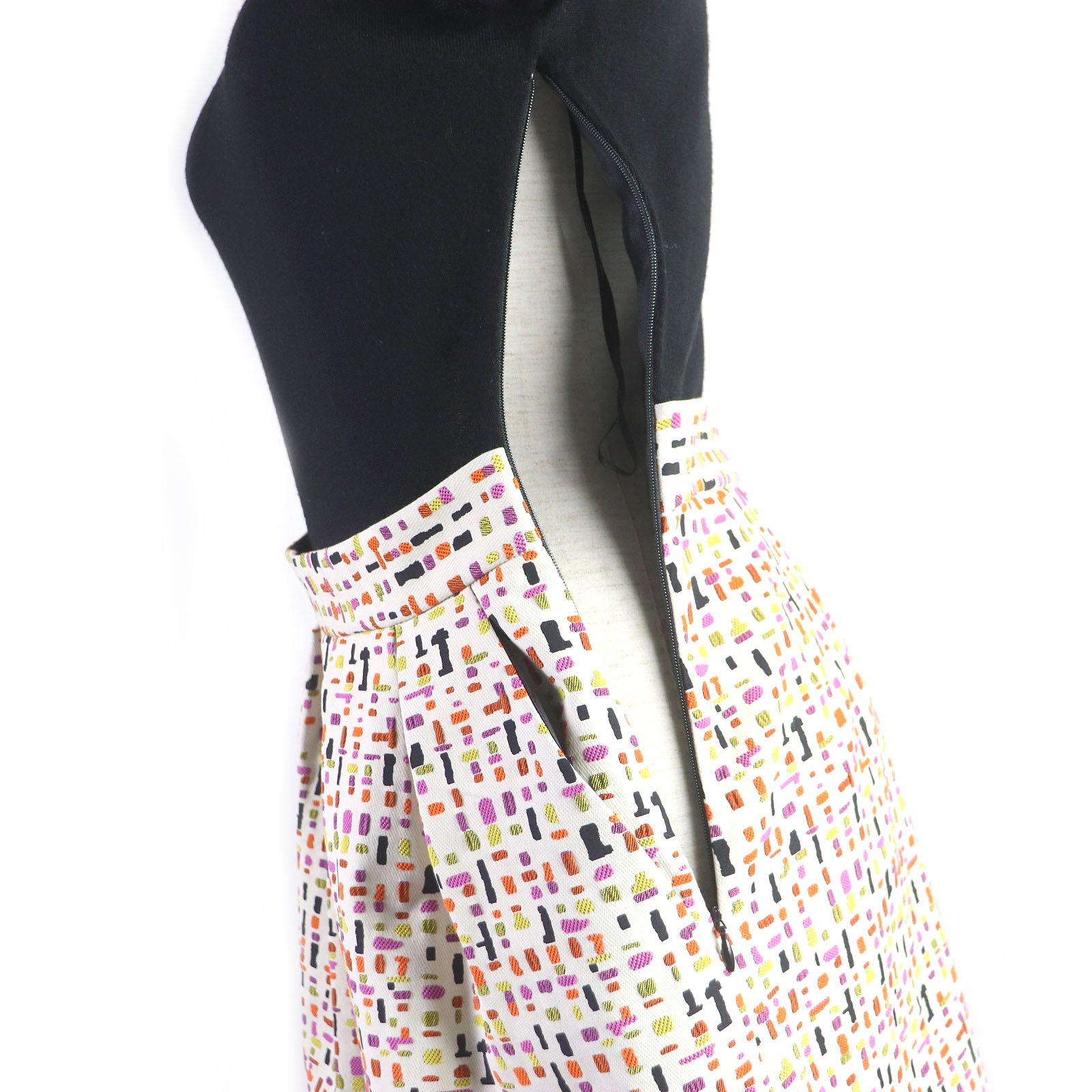 PAULE KA ニット ジャカード 半袖 ドレス