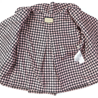 グッチ 千鳥格 ウールブレンド ジャケット