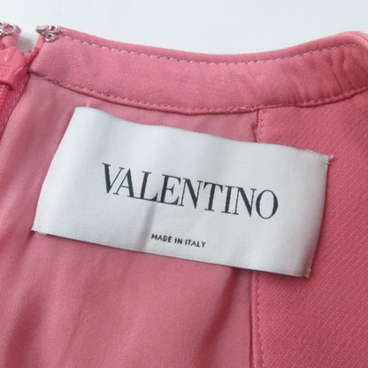 ヴァレンティノ フローラル レース Vネック ドレス ピンク