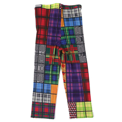 PLEATS PLEASE パッチワーク プリント クロップド パンツ