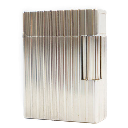 デュポン ストライプ パターン シルバー ライター