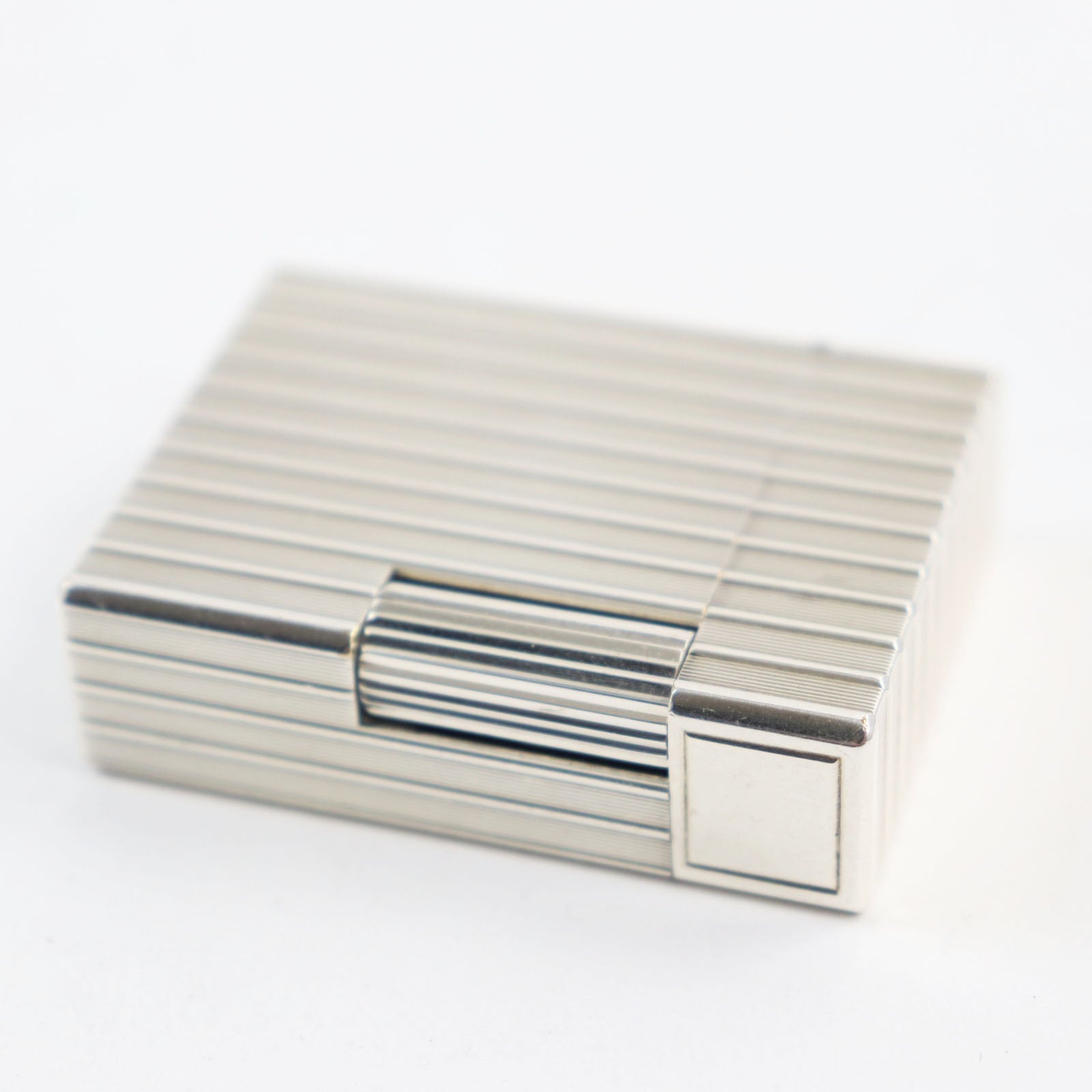 デュポン ストライプ パターン シルバー ライター