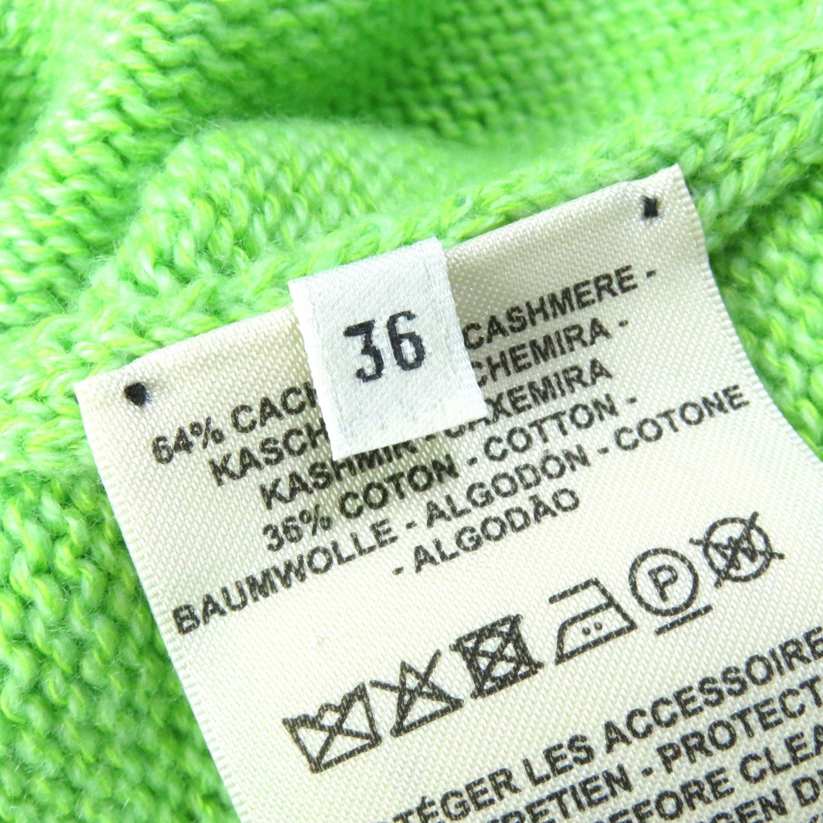 エルメス カシミア コットン ロゴ メタル ニット セーター