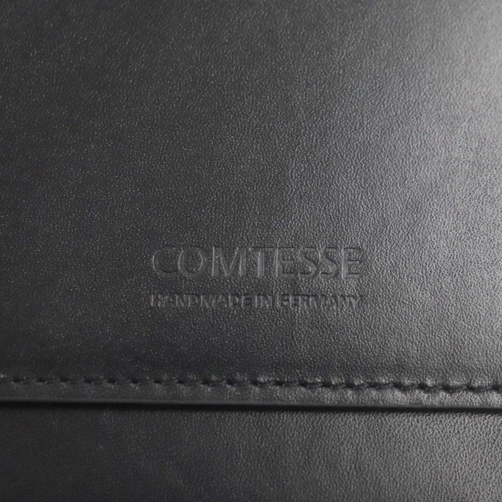 ホースヘア レザー ノートブック カバー ネイビー