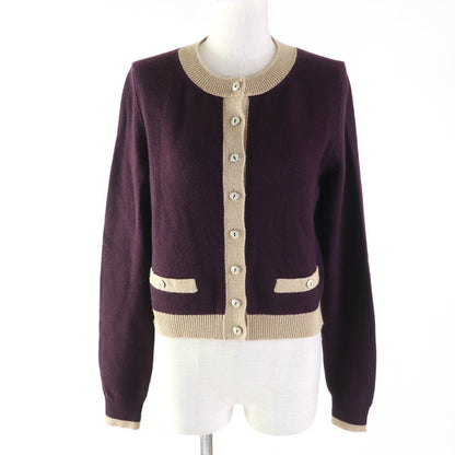 シャネル カシミア ポリエステル カーディガン 38