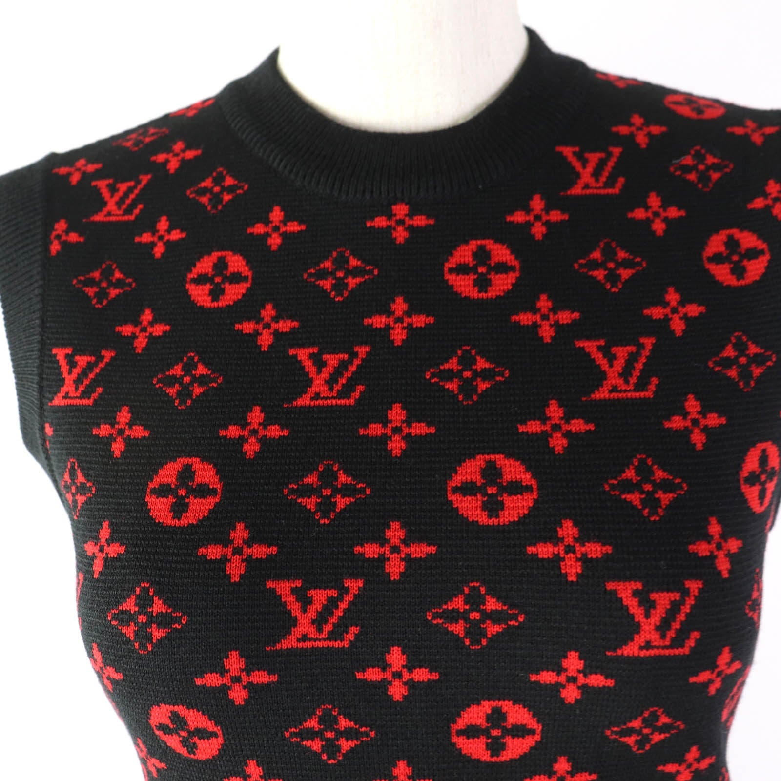 ルイヴィトン ジャカード ノースリーブ ミニ ドレス XS