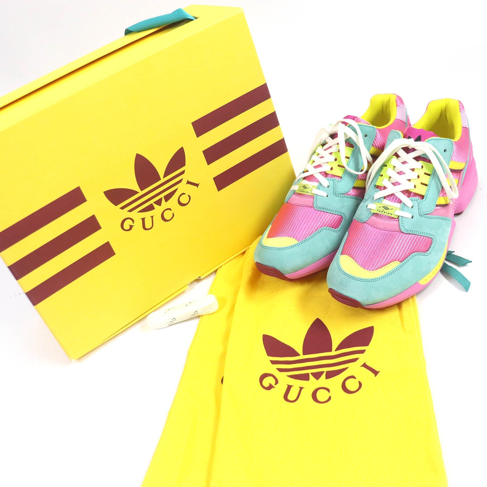 アディダス グッチ ZX8000 トーション スニーカー ピンク