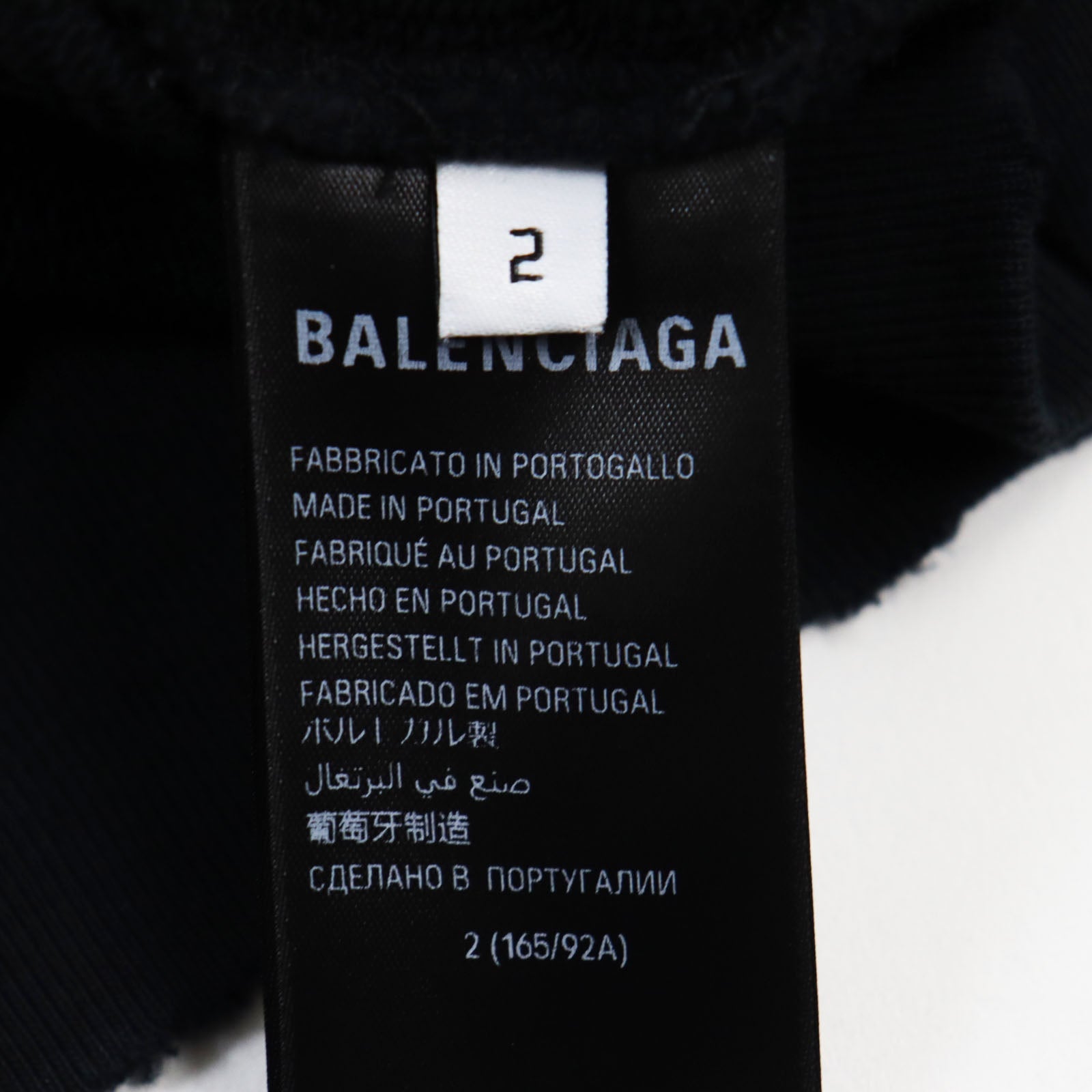 バレンシアガ ディストレスト ロゴ フーディ スウェットシャツ