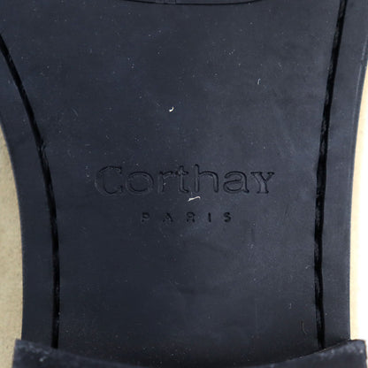 CORTHAY スクエア トゥ モカシン ローファー ベージュ 6.5