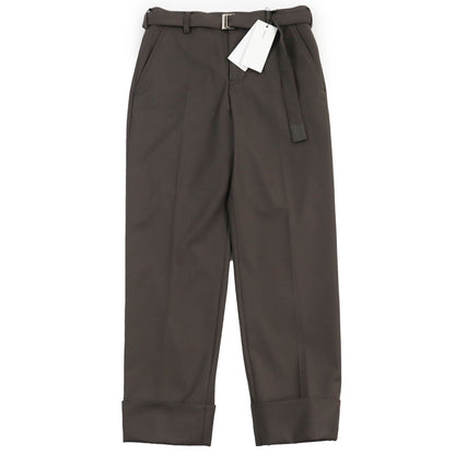 Sacai ウール スーツ パンツ ブラウン
