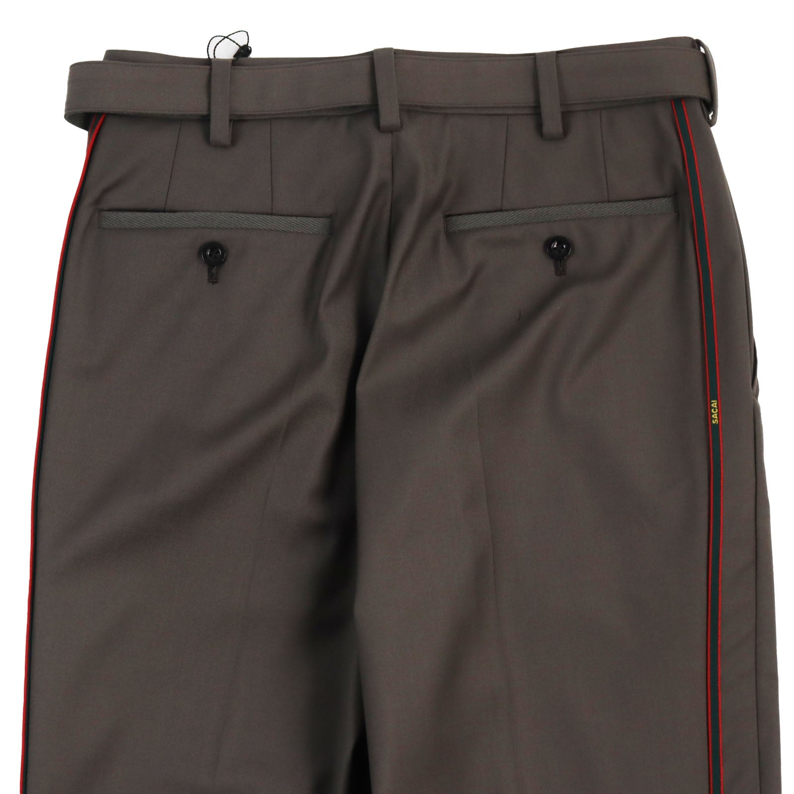 Sacai ウール スーツ パンツ ブラウン