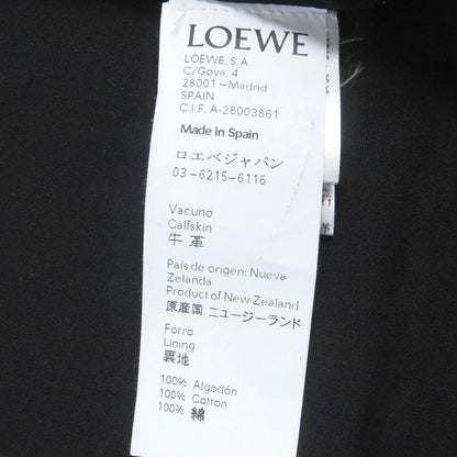 ロエベ アナグラム レザー ジャケット ダブル ブレスト レッド