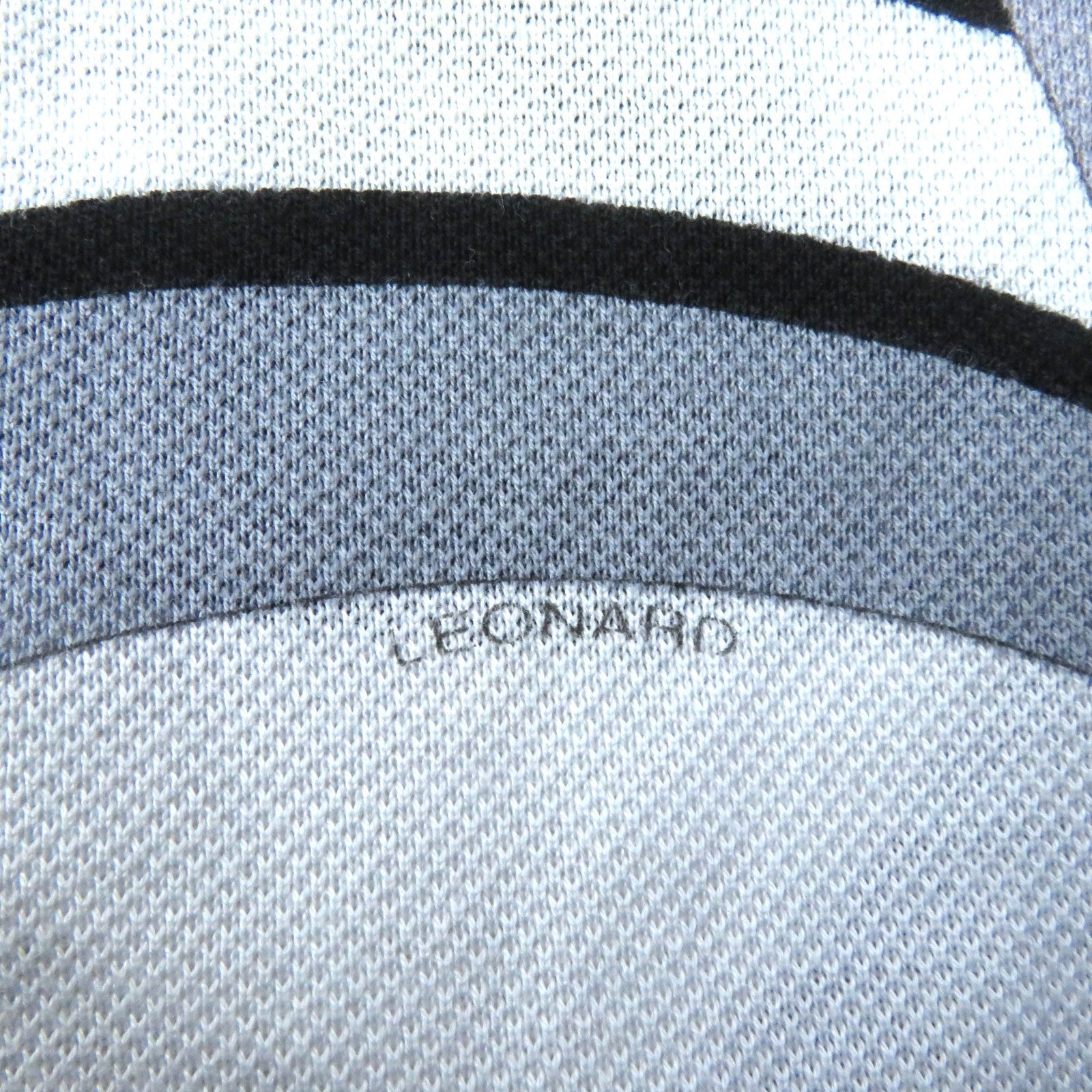 LEONARD SPORT コットン ロゴ プリント 長袖 ポロシャツ