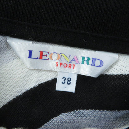 LEONARD SPORT コットン ロゴ プリント 長袖 ポロシャツ