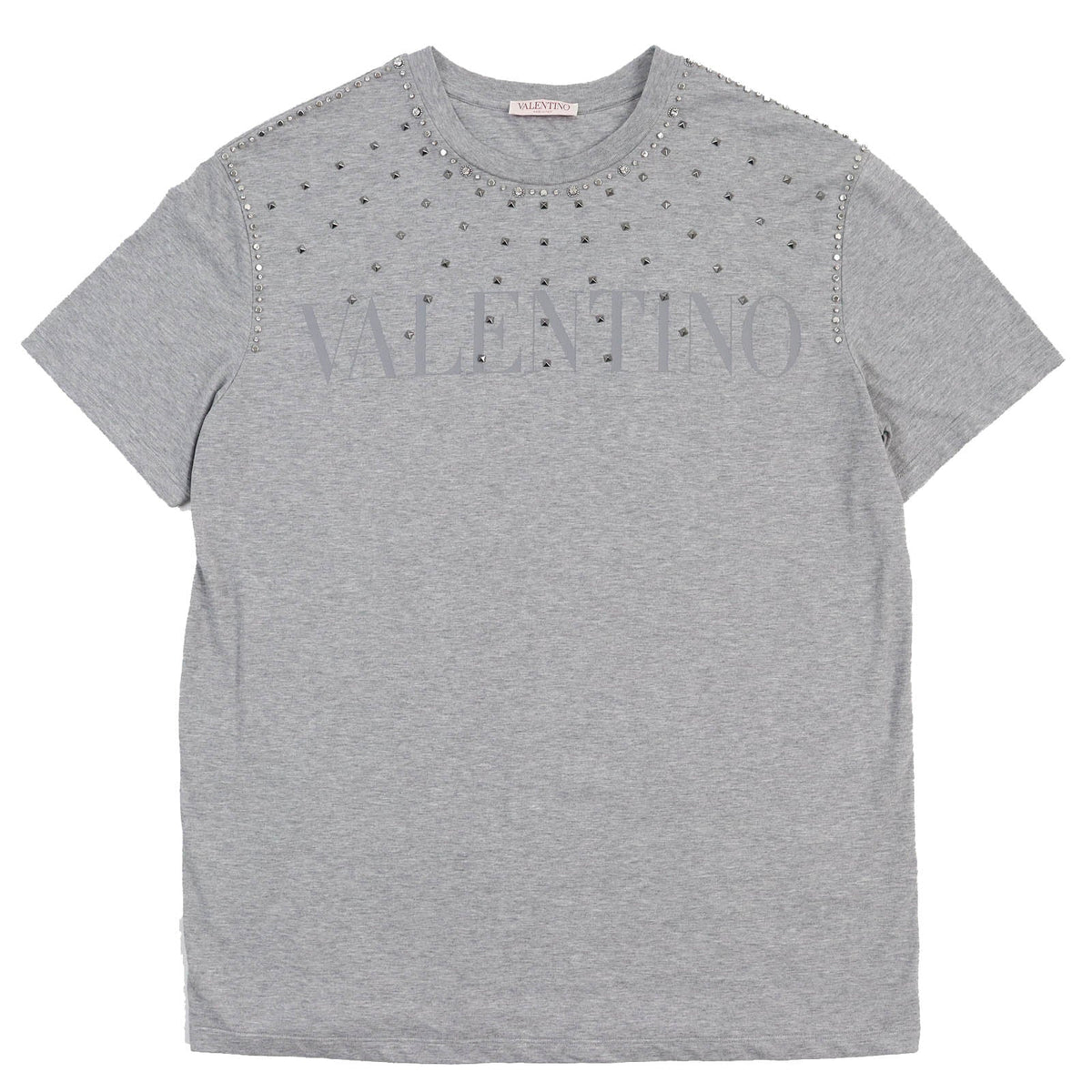 ヴァレンティノ ロックスタッド ロゴ Tシャツ グレー L