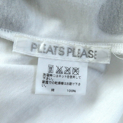 コットン ドット柄 クルーネック Tシャツ レディース
