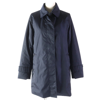Aquascutum ゼブラプリント コート ネイビー S レディース