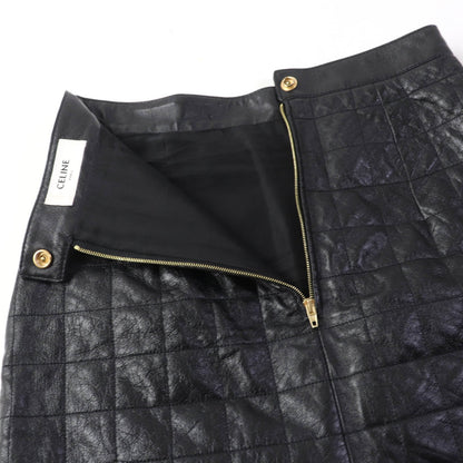 セリーヌ ホース キャリッジ ラム レザー ミニ スカート