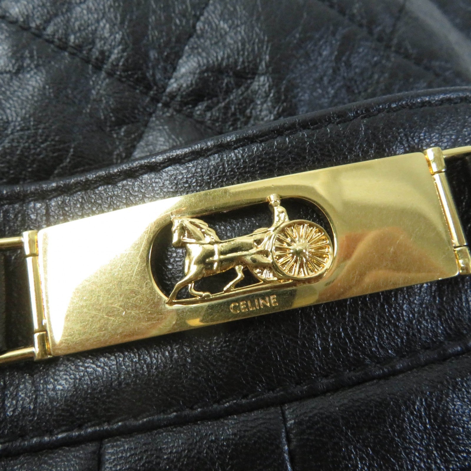 セリーヌ ホース キャリッジ ラム レザー ミニ スカート