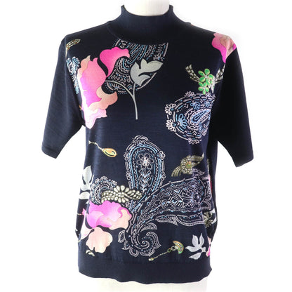 LEONARD FASHION ウール シルク ブレンド ハイネック ニット
