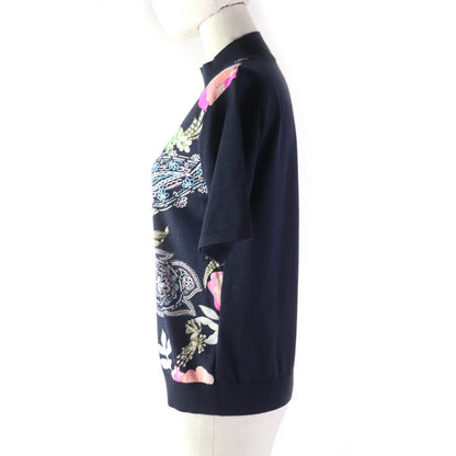 LEONARD FASHION ウール シルク ブレンド ハイネック ニット
