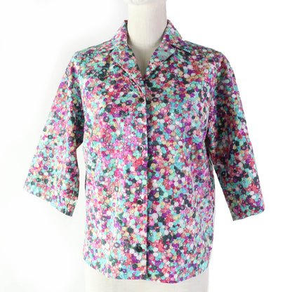 DRIES VAN NOTEN ビーズプリント オープンカラーシャツ