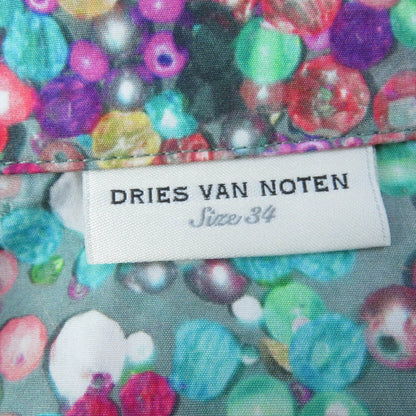 DRIES VAN NOTEN ビーズプリント オープンカラーシャツ