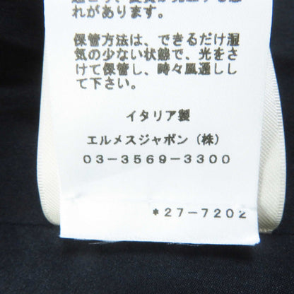 エルメス ウール ポリウレタン ジップ ジャケット ブラック 36