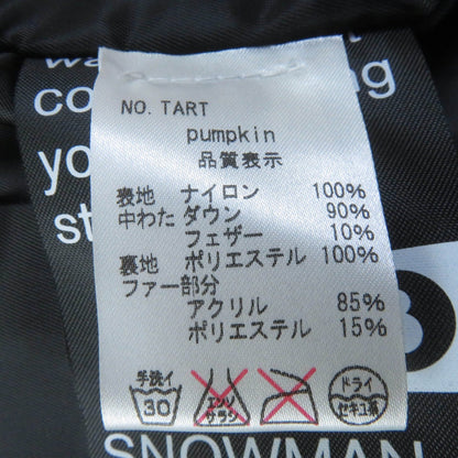 SNOWMAN NY ナイロン ダウン ジャケット オレンジ M レディース