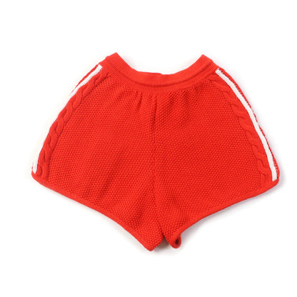 グッチ アディダス トレフォイル ニット ショーツ オレンジ M