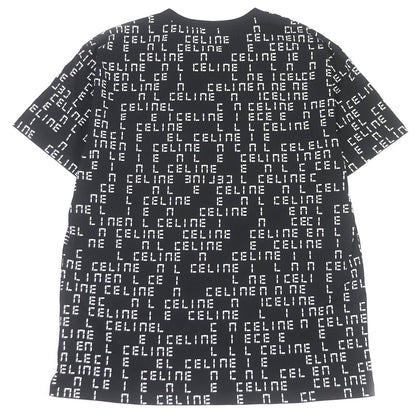 セリーヌ コットン ロゴ プリント クルーネック Tシャツ