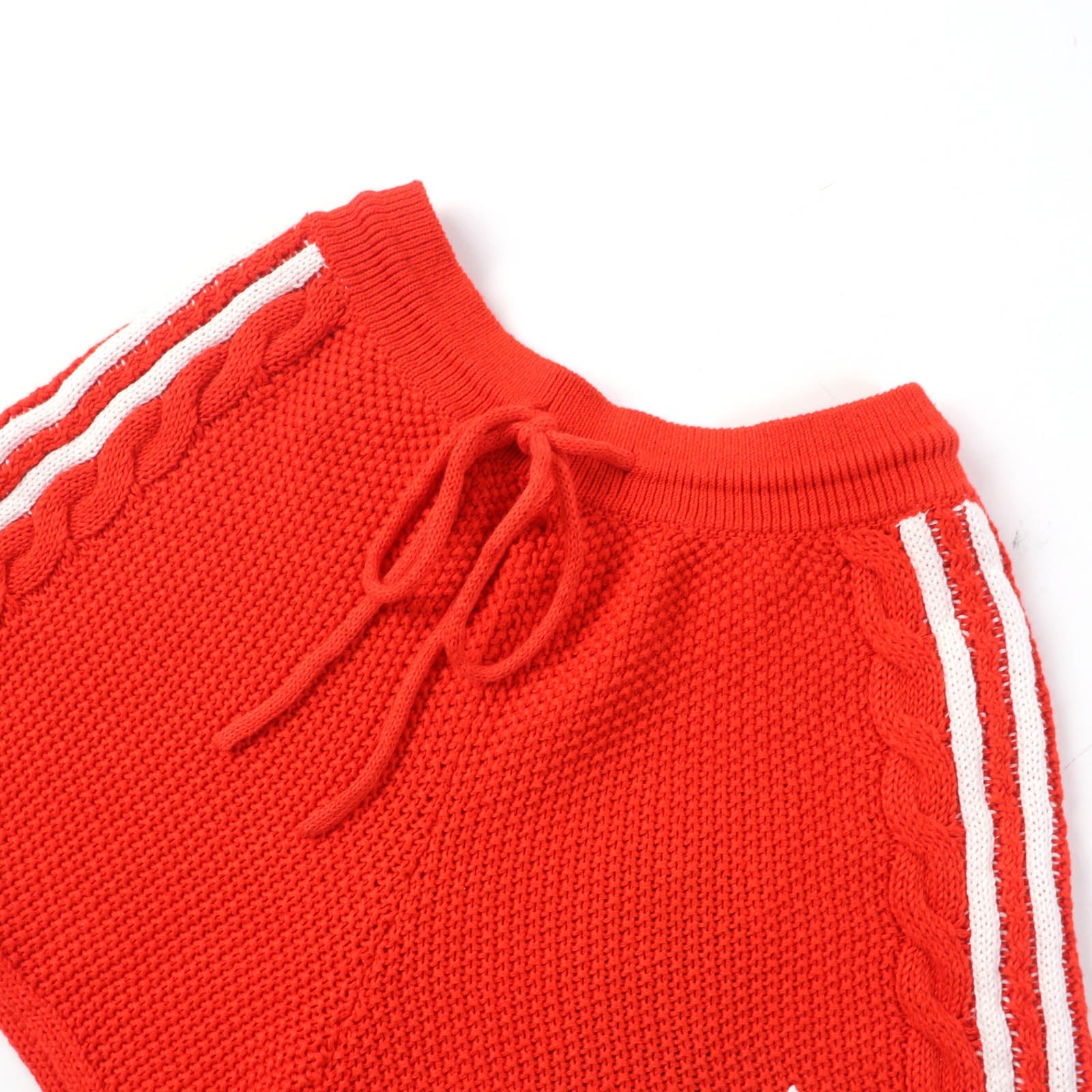 グッチ アディダス トレフォイル ニット ショーツ オレンジ M