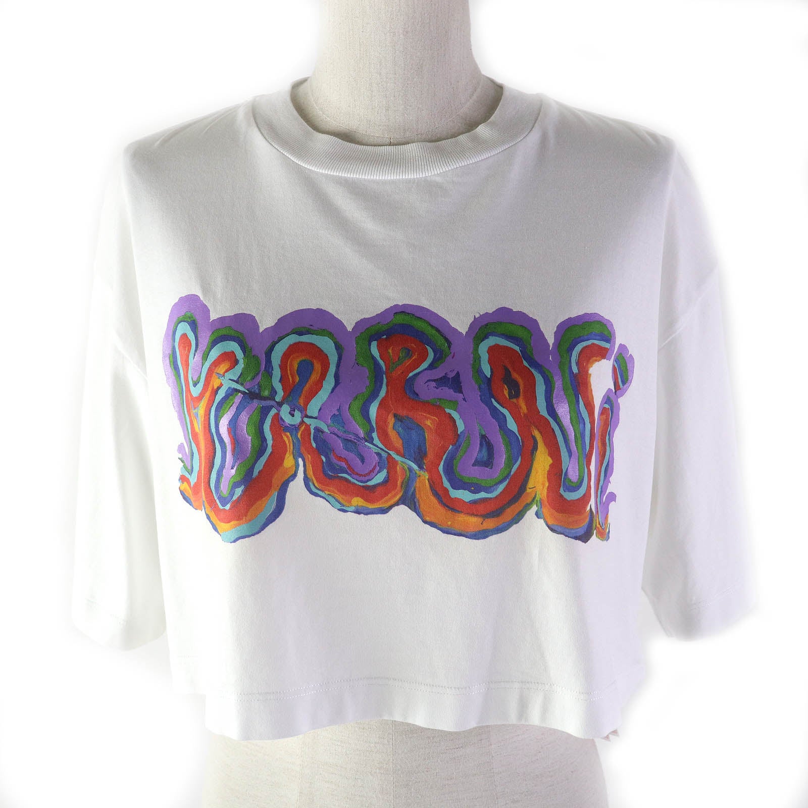 マルニ ロゴ プリント コットン Tシャツ レディース
