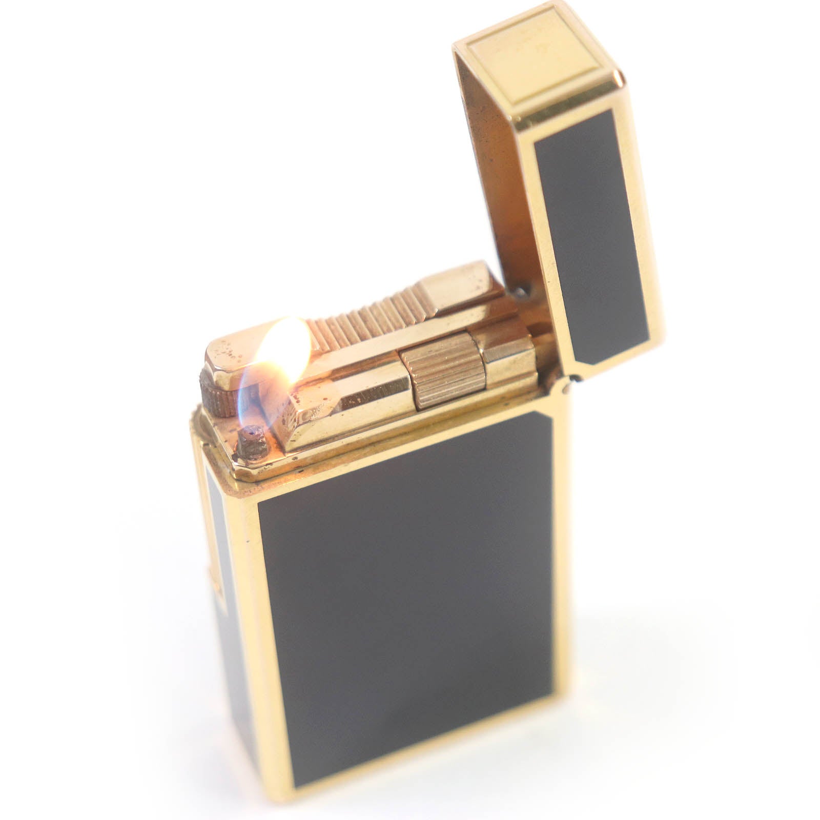 Dupont Line 1 Roller Gas Lighter Black Gold