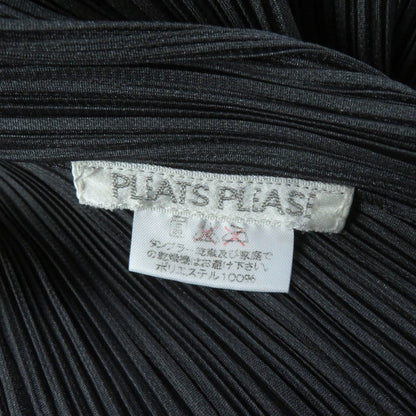 PLEATS PLEASE Uネック ノースリーブ トップ グレー