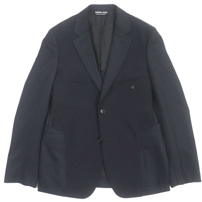 COMME des GARCONS ストライプ ジャケット ネイビー S