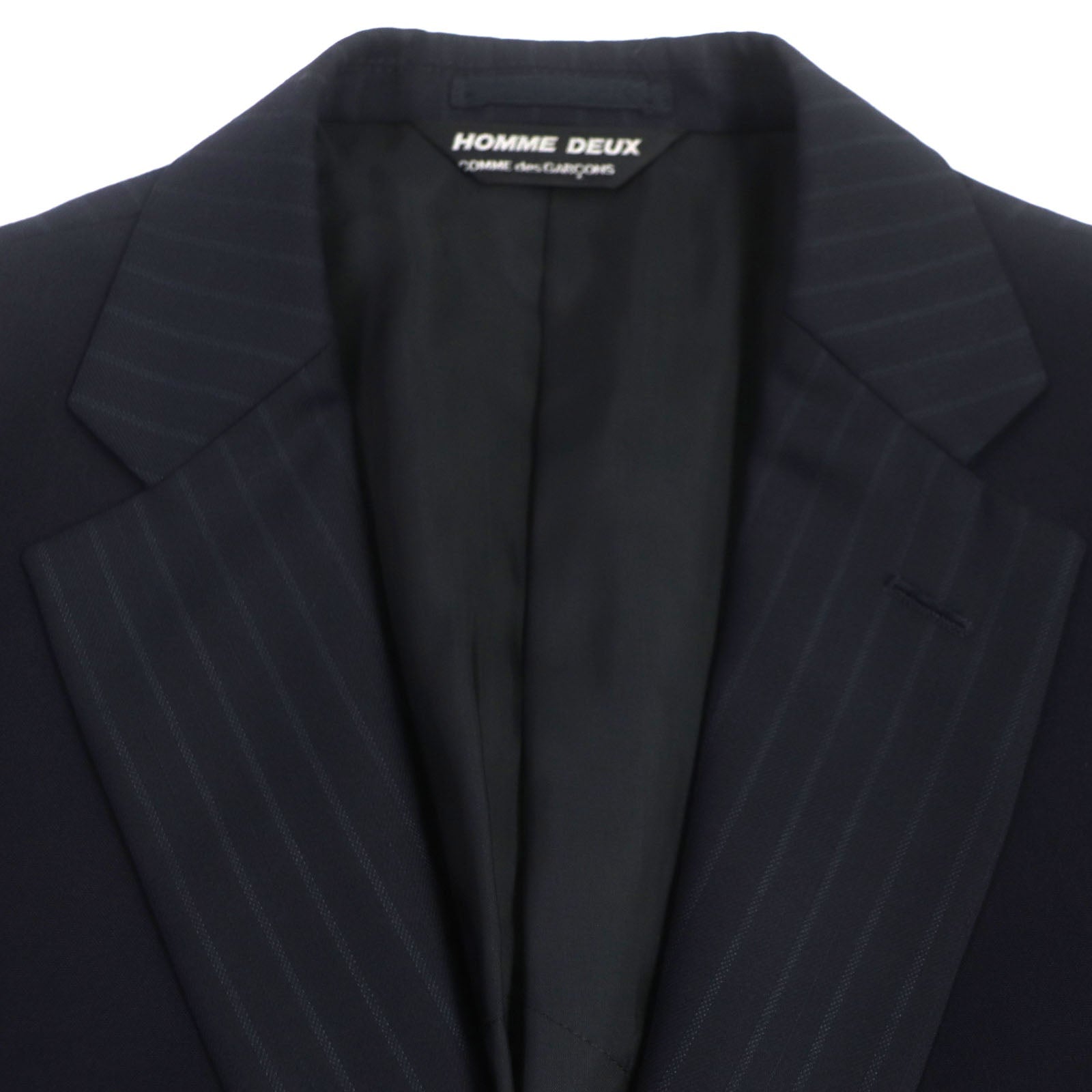 COMME des GARCONS ストライプ ジャケット ネイビー S