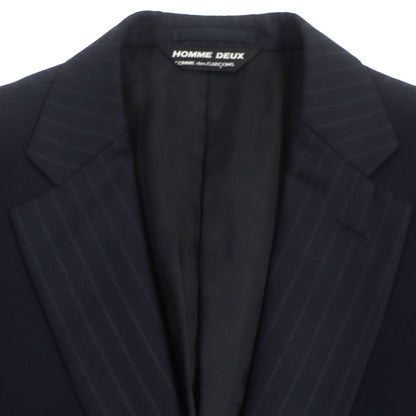 COMME des GARCONS ストライプ ジャケット ネイビー S