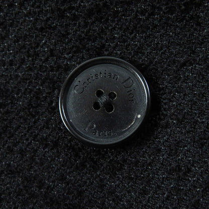 ディオール Wool Cotton Virgin Wool Tweed Jacket Black 40