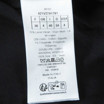 ディオール Wool Cotton Virgin Wool Tweed Jacket Black 40