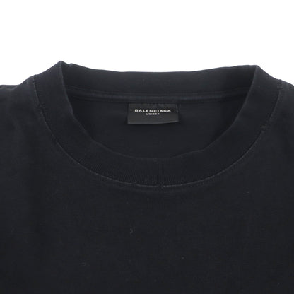 バレンシアガ ロゴ オーバーサイズ Tシャツ ブラック XXS