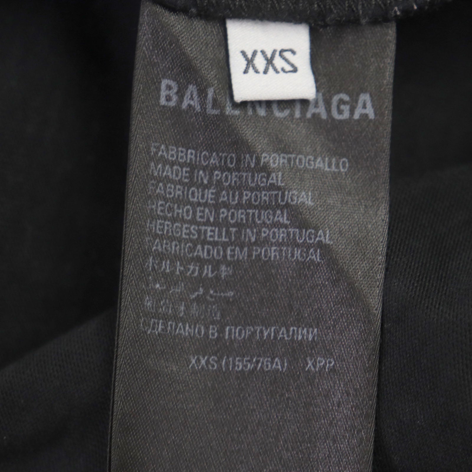 バレンシアガ ロゴ オーバーサイズ Tシャツ ブラック XXS