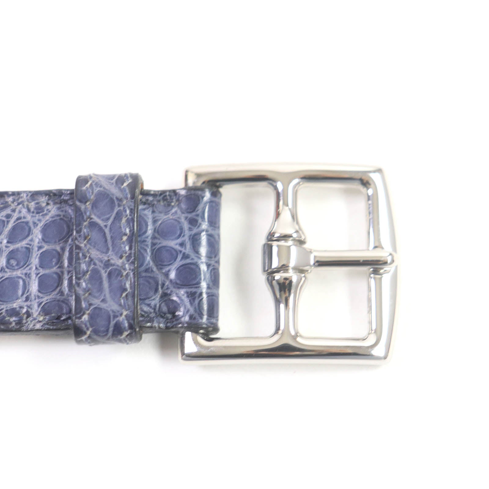 エルメス Alligator Leather Bracelet Blue 2007