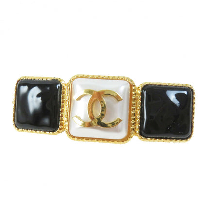 シャネル ココ マーク ヘア アクセサリー ブラック ゴールド