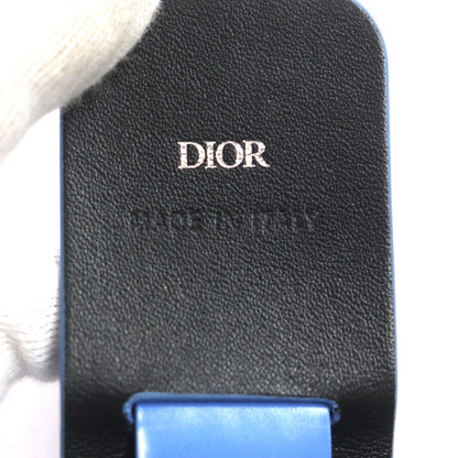 DIOR レザー メタル ロゴ イヤホン ケース キーリング