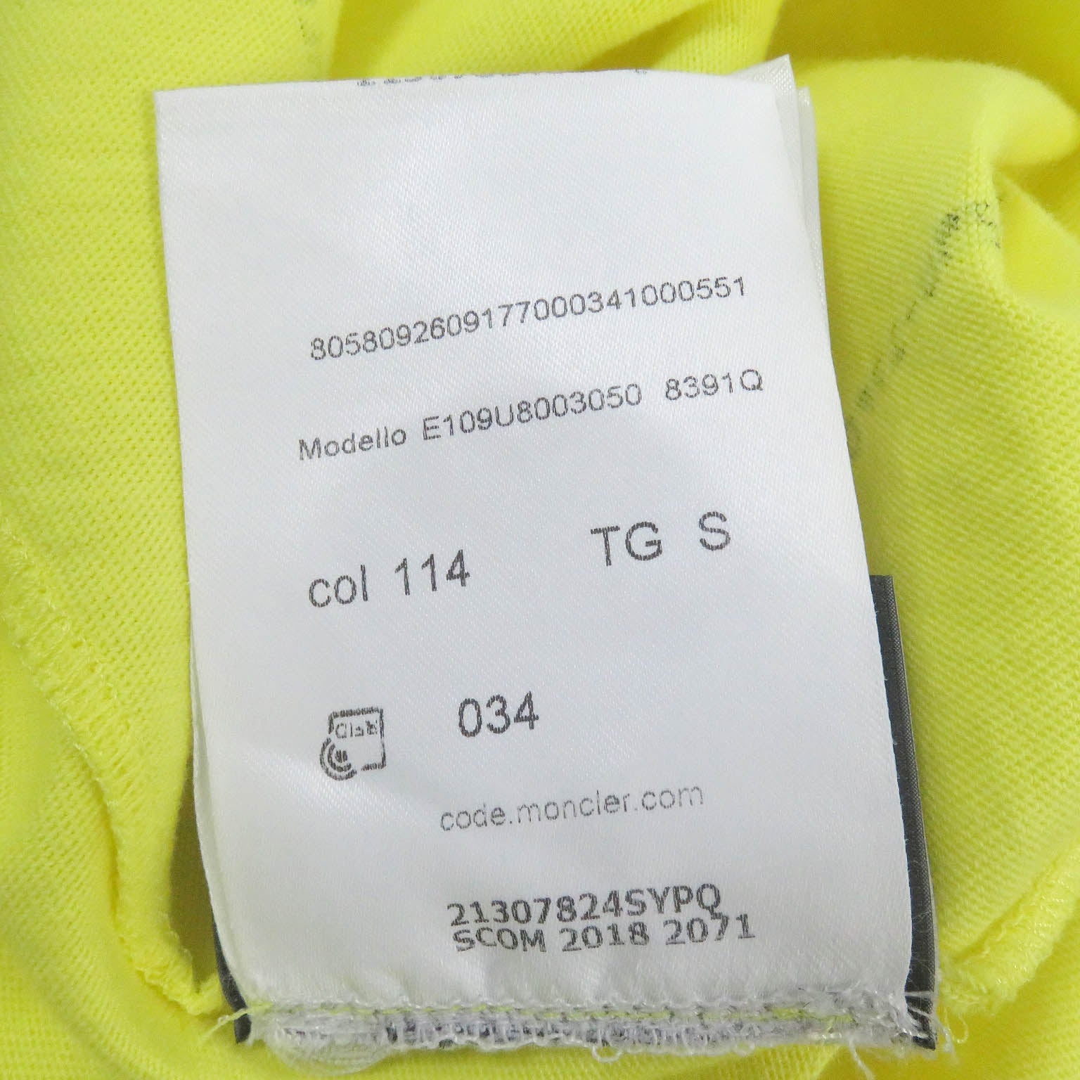 モンクレール ジーニアス MAGLIA Tシャツ イエロー S