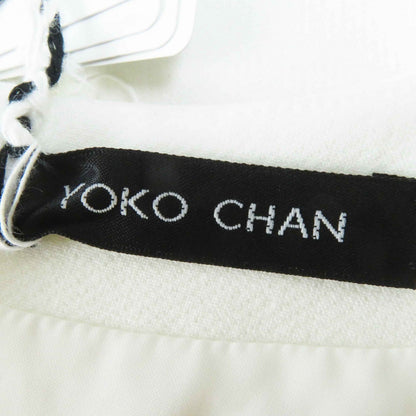 YOKO CHAN フェイク パール ノースリーブ ドレス ホワイト 40