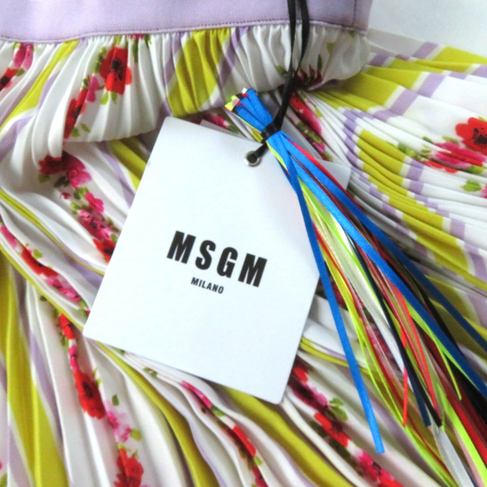 MSGM マルチ フラワー プリーツ スカート 36